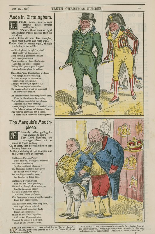 Siyasi karikatürler by English School