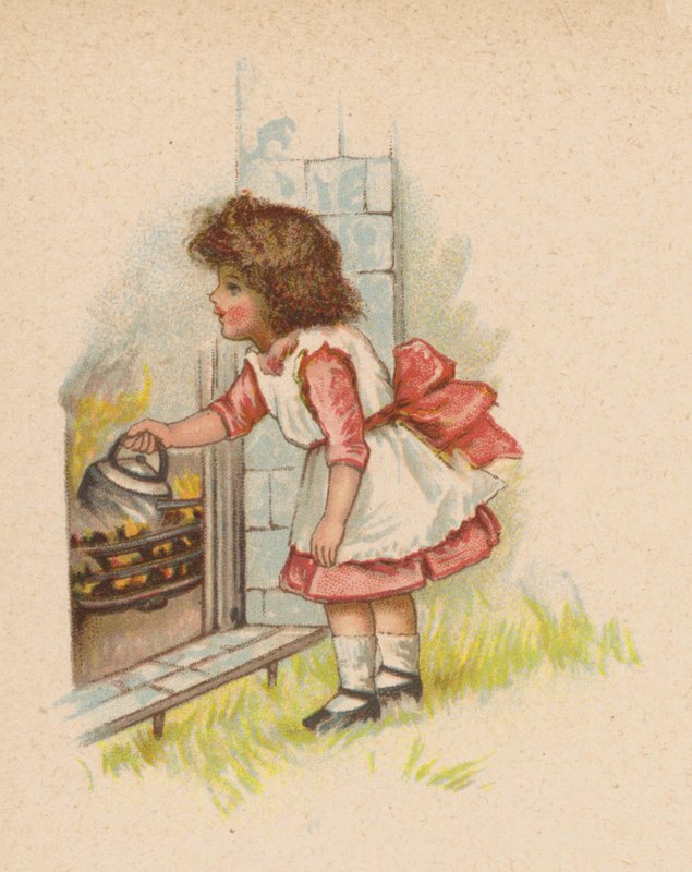 Polly Su Isıtıcısını Açtı (chromolitho) by English School
