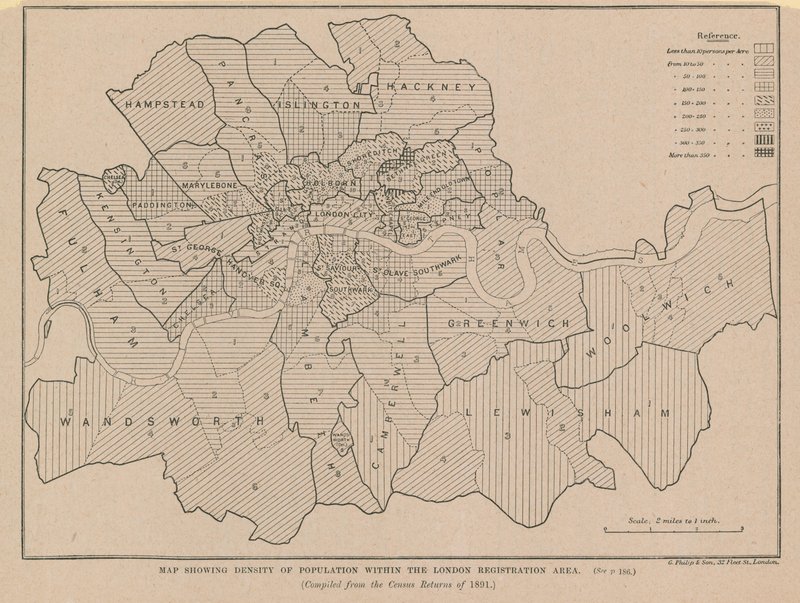 Londra Kayıt bölgesindeki nüfus by English School