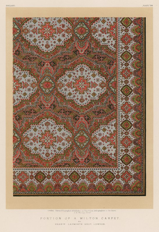Bir Wilton Halısının Parçası, Messrs Lapworth Bros, Londra by English School