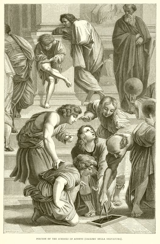 Atina Okullarından Bir Kısmı (Galeri Della Segnatura) by English School
