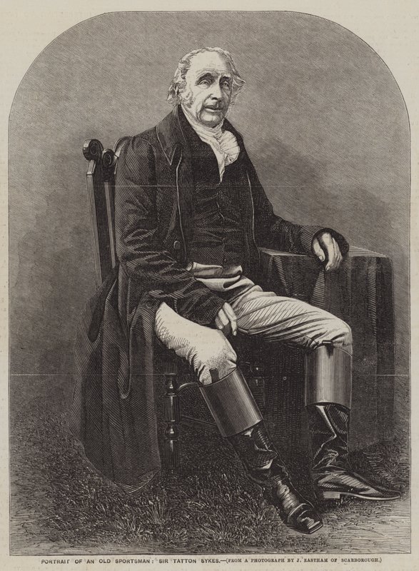 Yaşlı Bir Sporcunun Portresi, Sir Tatton Sykes (gravür) by English School