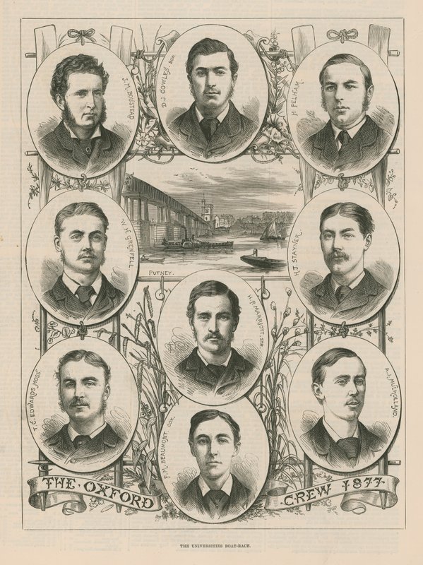 1877 Oxford mürettebatının portreleri by English School