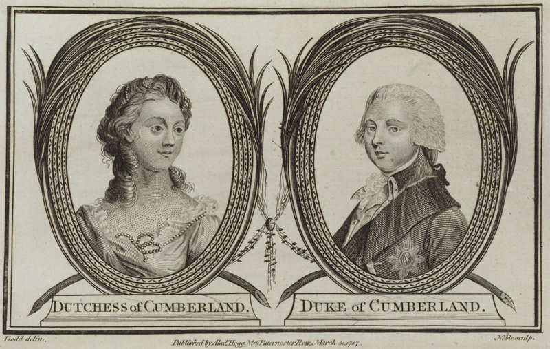 Cumberland Düşesi ve Dükünün Portreleri by English School