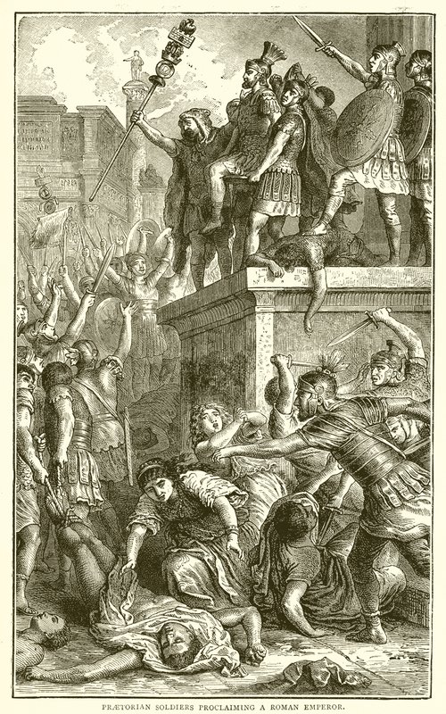 Roma İmparatoru İlan Eden Praetorian Askerleri by English School