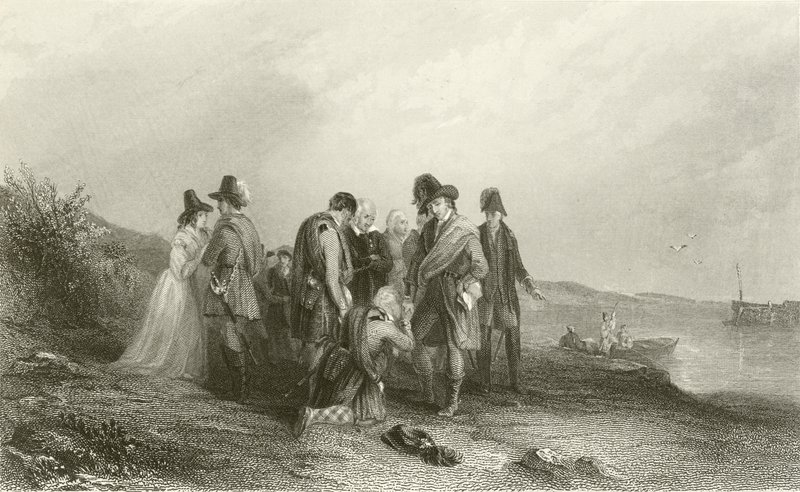 Prens Charles Edward taraftarlarından ayrıldı by English School