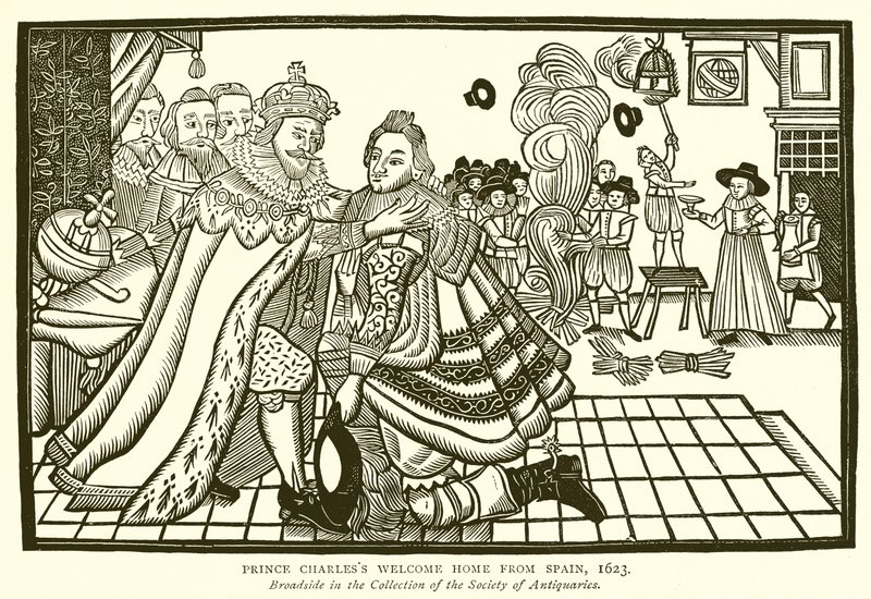 Prens Charless İspanya'dan Eve Hoş Geldiniz, 1623 by English School