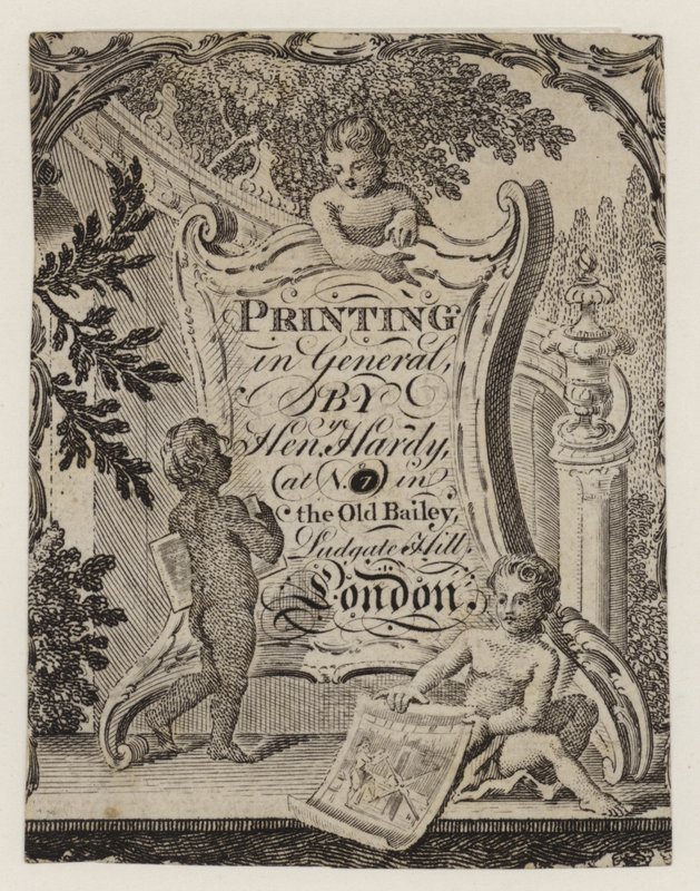 Yazıcı, Henry Hardy, ticari kart by English School