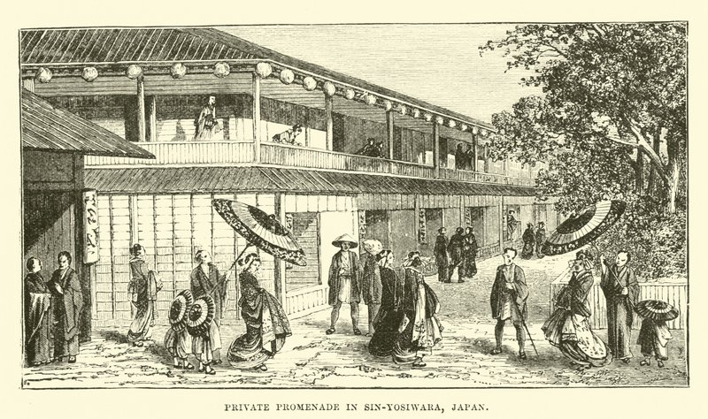 Private promenade in Shin-Yoshiwara, Japan by English School