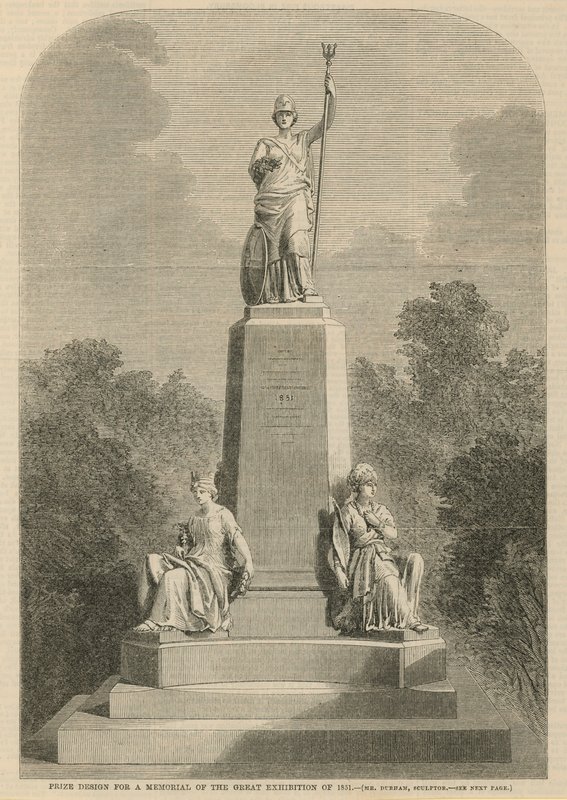 1851 Büyük Sergisi anıtı için ödül tasarımı by English School