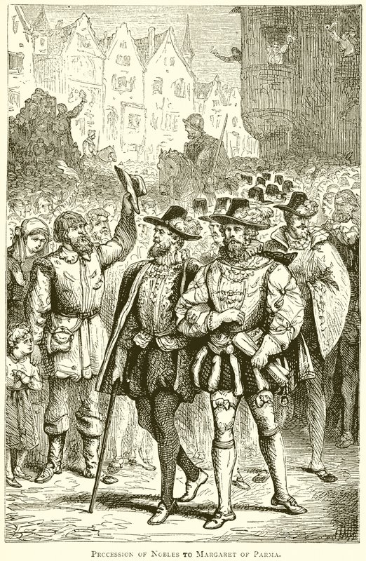 Soyluların Parma Margaret'e Alayı by English School
