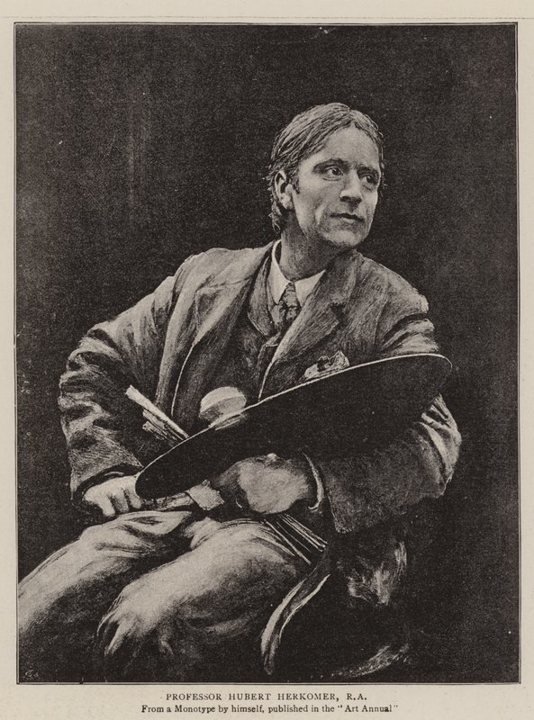 Profesör Hubert Herkomer, RA (lito) by English School
