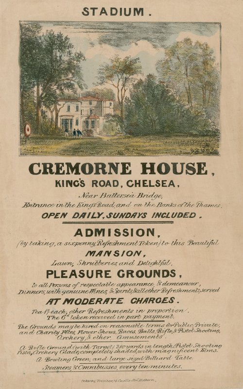 The Stadium, Cremorne House, Kings Road, Chelsea, Londra için tanıtım broşürü by English School
