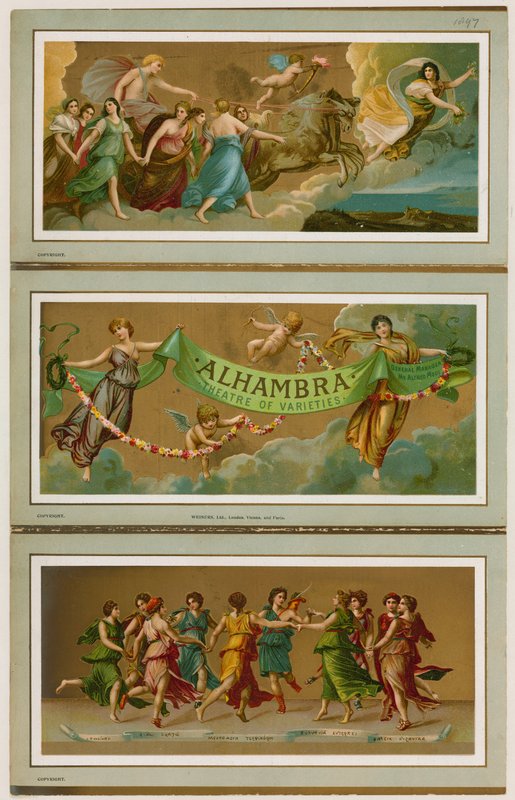 Alhambra Theatre of Varieties, Londra için tanıtım broşürü by English School