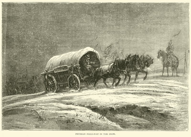 Karda Prusya tarla direği, Ekim 1870 by English School