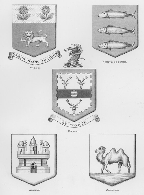 Kamu silahları: Athlone; Kingston-on-Thames; Keighley; Atina; Camelford (gravür) by English School
