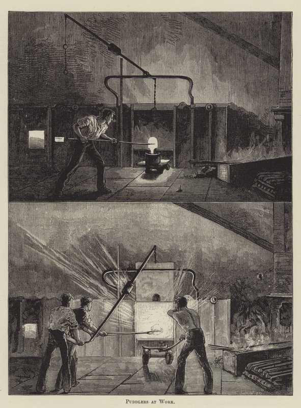 Puddlers İş Başında (gravür) by English School
