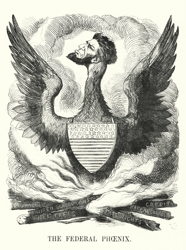 Yumruk karikatürü: Federal Phoenix - Abraham Lincoln