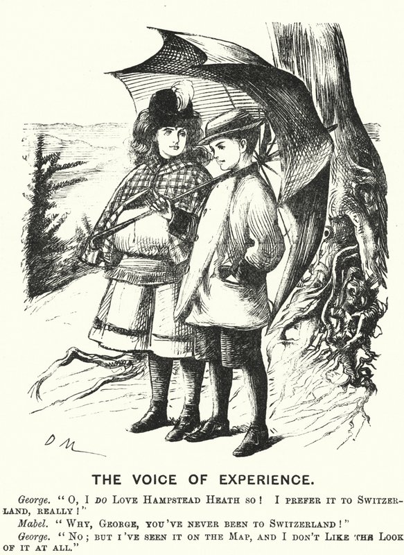 Yumruk karikatürü: Deneyimin Sesi (gravür) by English School