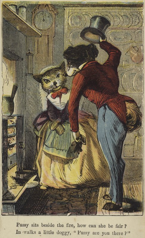 Kedi ateşin yanında oturur by English School