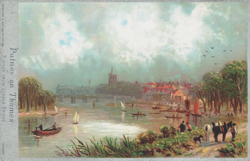 Putney Thames Nehri üzerinde by English School
