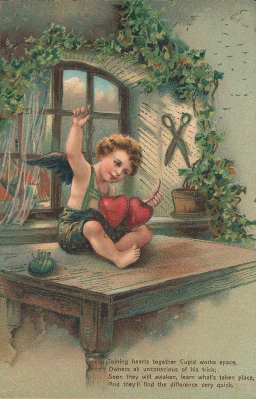 kalpleri birleştiren putto by English School
