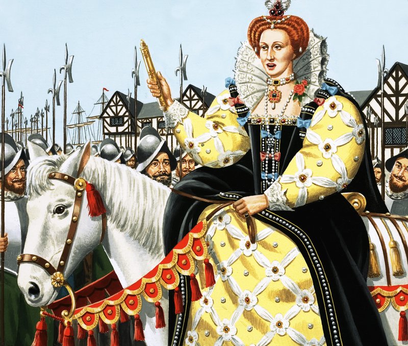 Kraliçe Elizabeth Armada konuşmasını yaparken by English School