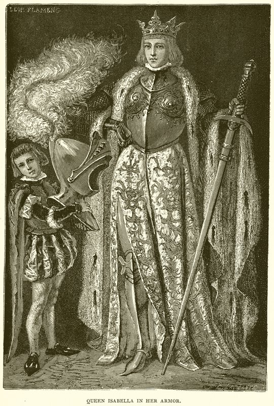 Zırhındaki Kraliçe Isabella by English School