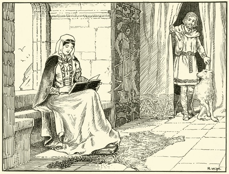 Kraliçe Margaret (kağıt üzerine mürekkep) by English School
