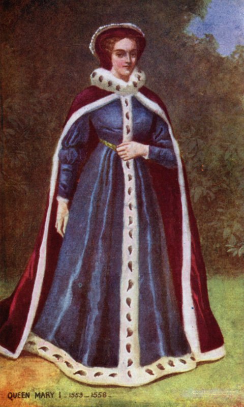 Kraliçe Mary I (renkli taş) by English School