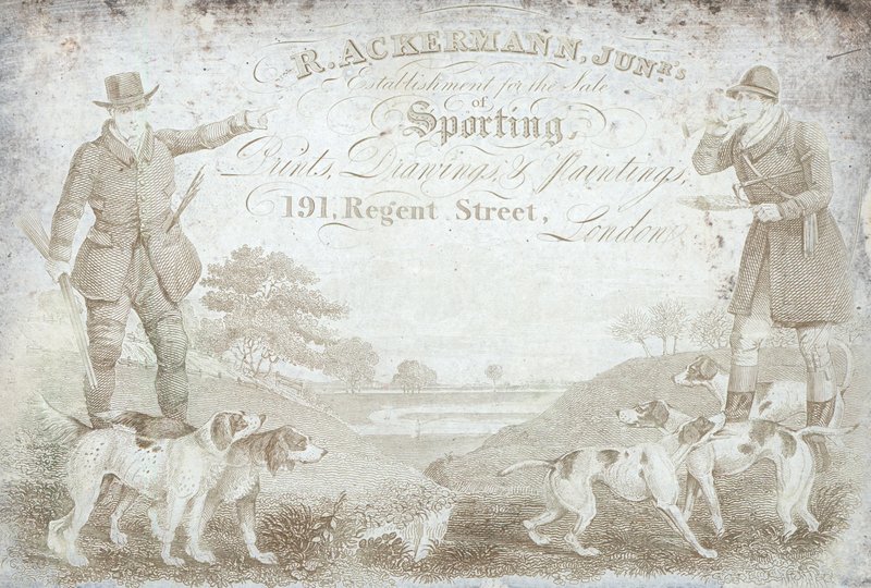 R Ackermann, Junior, 191 Regent Street, ticari kart by English School