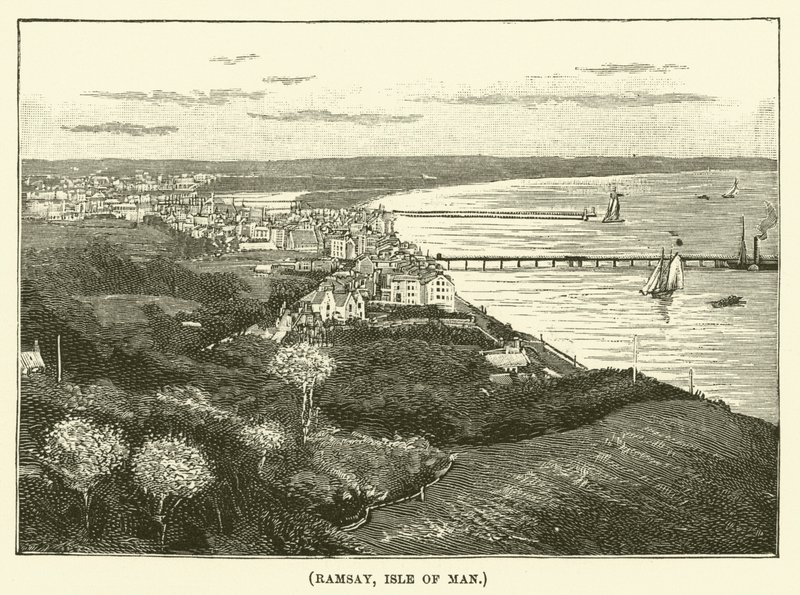 Ramsay, Man Adası (gravür) by English School