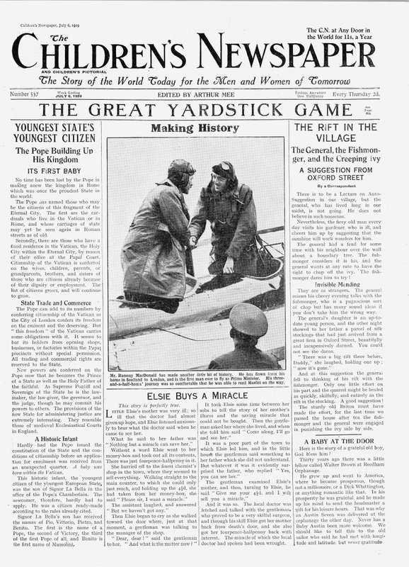 Ramsay MacDonald, Başbakan olarak uçan ilk adam, 