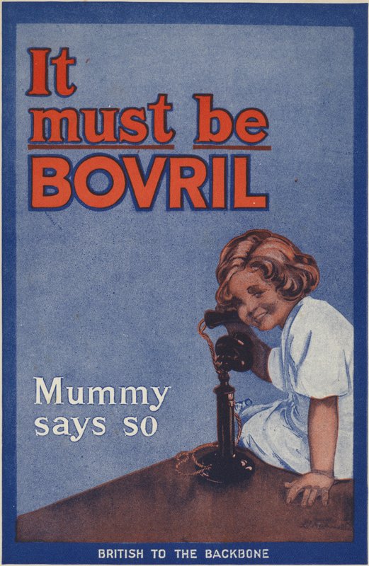 Bovril Handy kitabının arka kapağı ve savaş günlüğü by English School