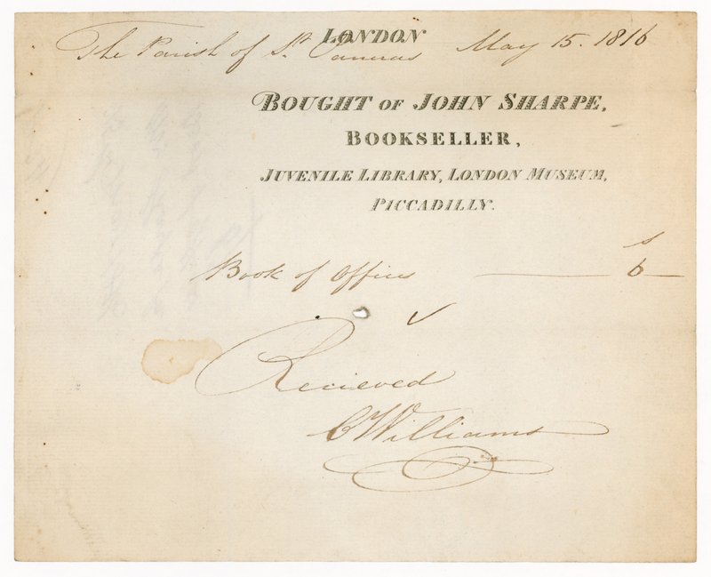 John Sharpe, Bookseller, Juvenile Library, London Museum, Piccadilly, London