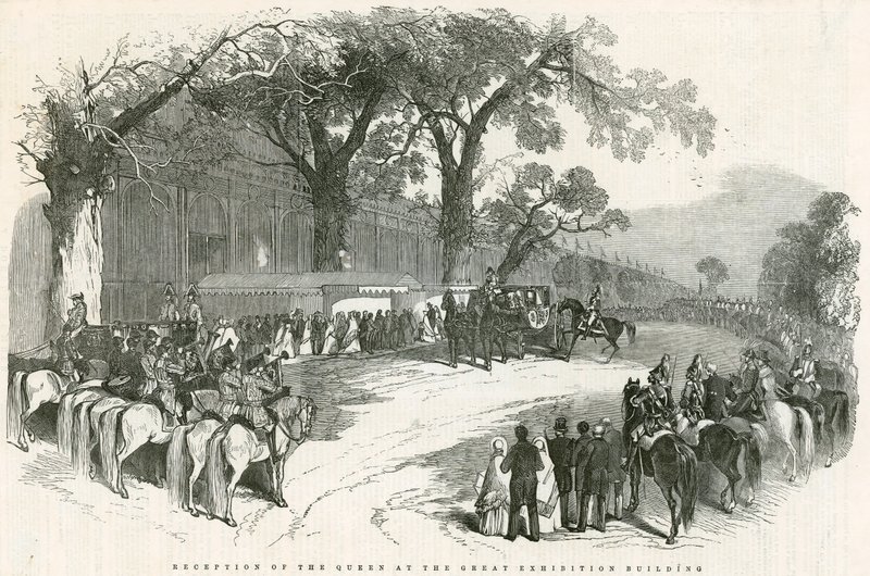 Kraliçenin Büyük Sergi Binasında Karşılanması, Büyük Sergi, 1851 by English School