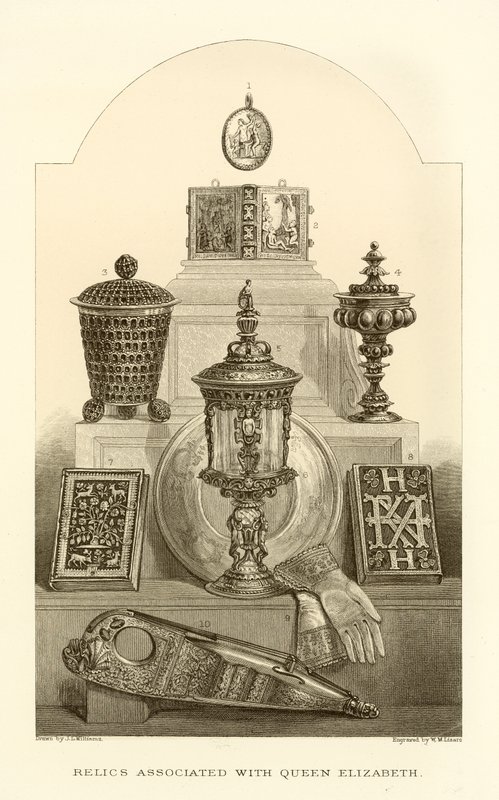 Kraliçe Elizabeth ile ilgili kalıntılar by English School