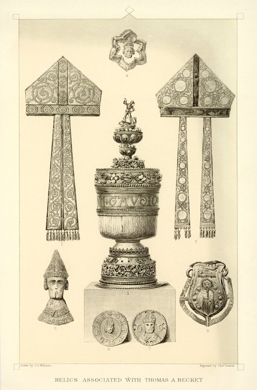 Thomas A Becket ile ilgili kalıntılar by English School
