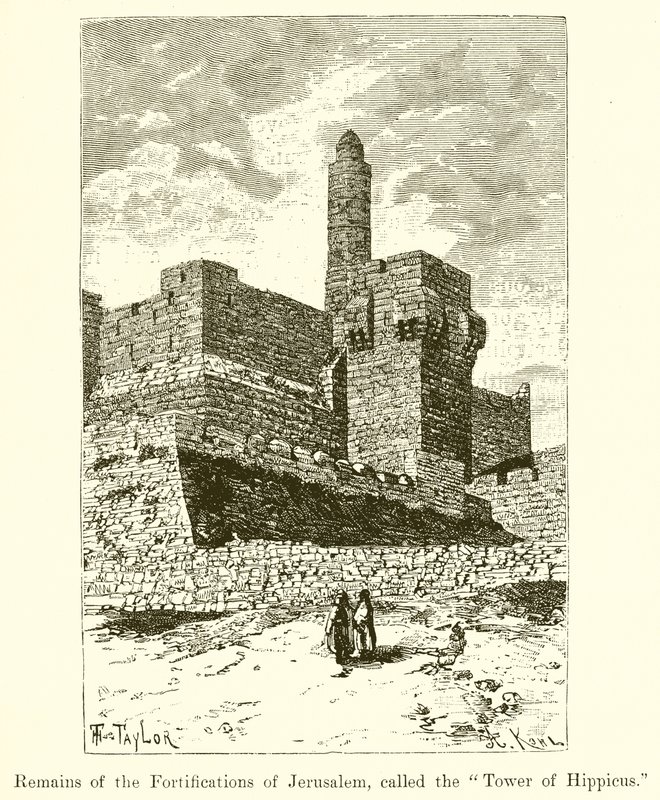 Hippicus Kulesi olarak adlandırılan Kudüs Tahkimatı Kalıntıları by English School
