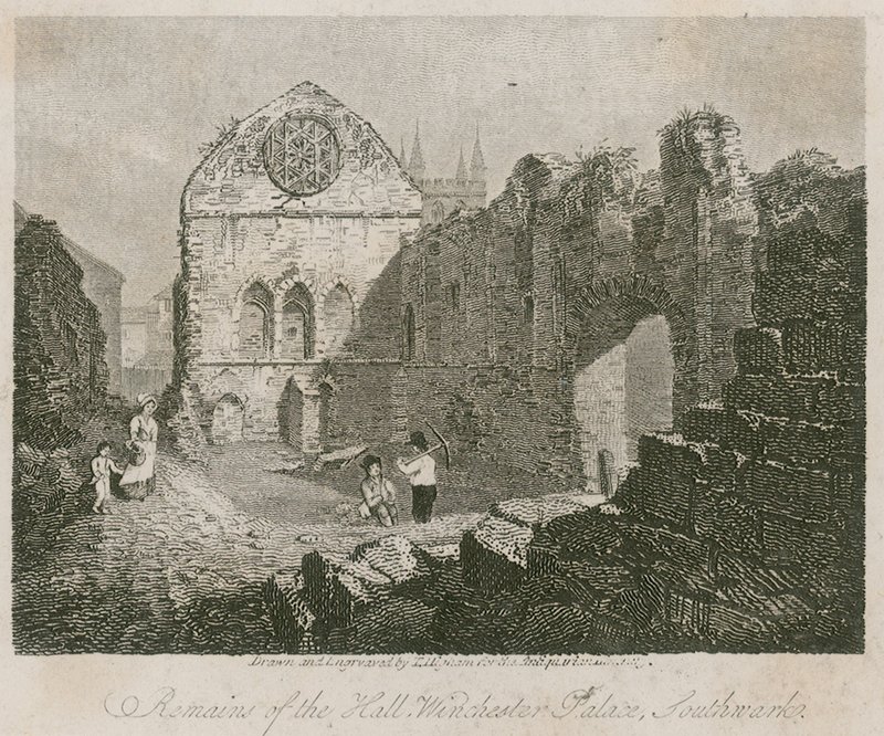 Salonun kalıntıları, Winchester Sarayı, Southwark by English School