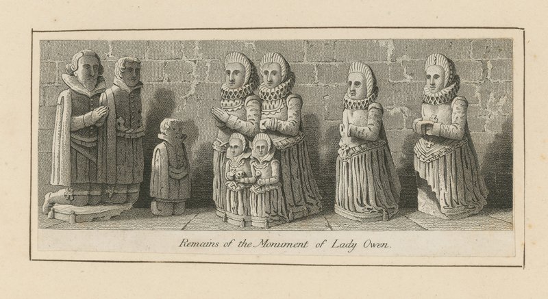 Lady Owen anıtının kalıntıları by English School
