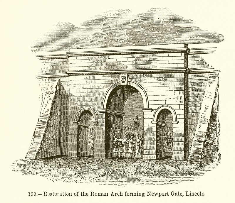 Newport Gate, Lincoln oluşturan Roma Kemeri Restorasyonu by English School
