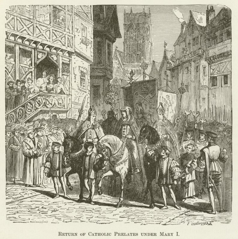 Mary I altında Katolik Prelates Dönüşü by English School