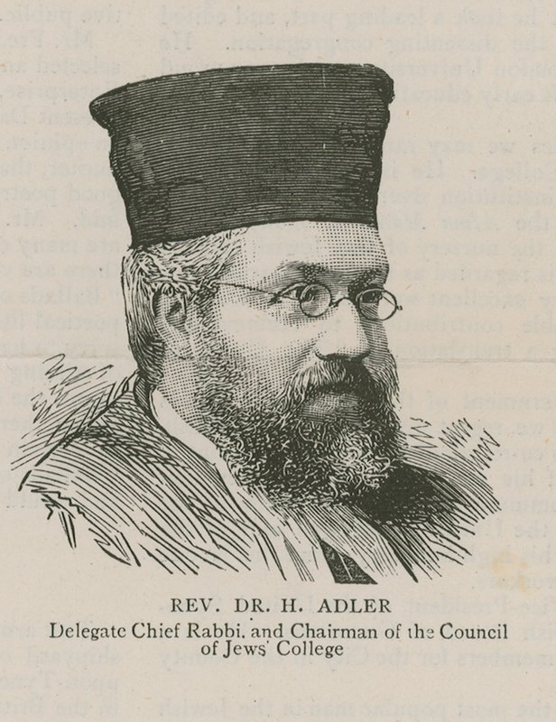 Muhterem Dr H Adler, Haham Delegesi ve Yahudiler Koleji Konseyi Başkanı by English School