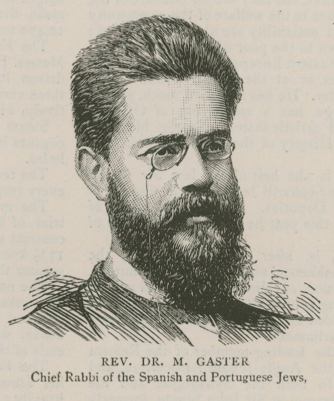 Muhterem Dr M Gaster, İspanyol ve Portekiz Yahudilerinin Hahambaşısı by English School
