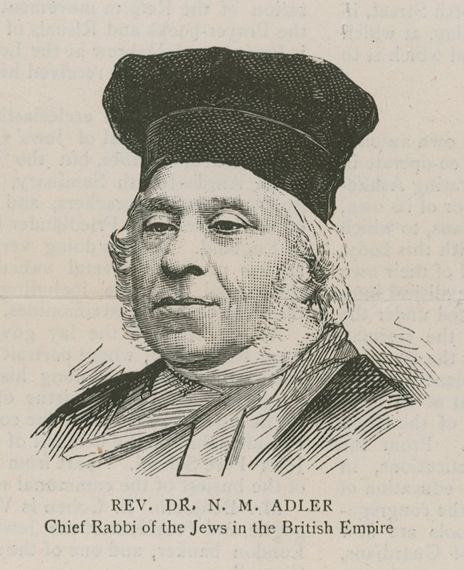 Muhterem Dr NM Adler, Britanya İmparatorluğu Yahudilerinin Hahambaşısı by English School