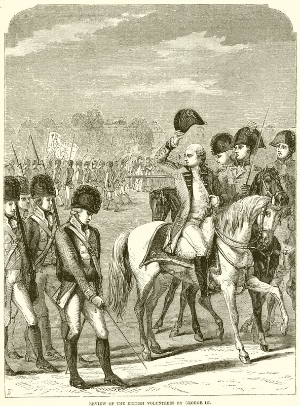 George III tarafından İngiliz Gönüllüleri İncelemesi by English School