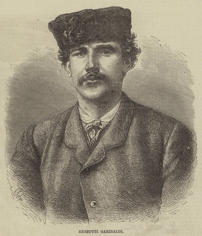 Ricciotti Garibaldi (gravür) by English School