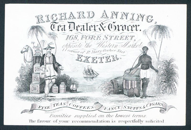 Richard Anning, çay satıcısı ve bakkal, ticaret kartı by English School