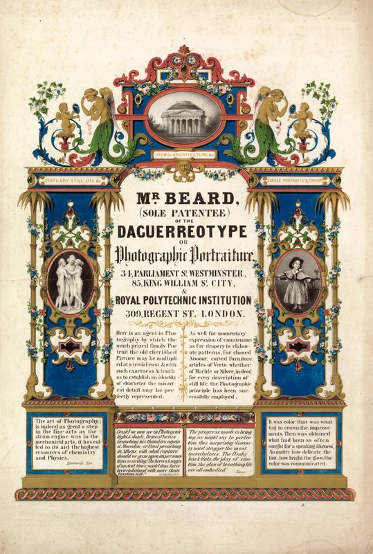 Richard Beards fotoğraf portre stüdyosu, 23 Mart 1841